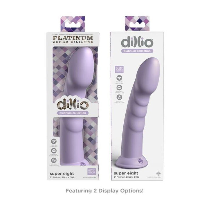 Dillio Super Eight 20,32 CM Violet — Purple silicone