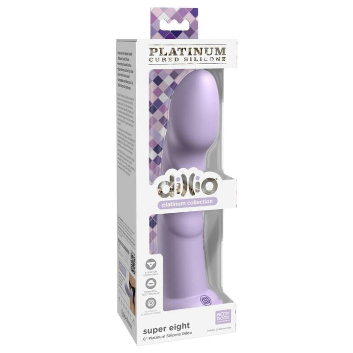 Dillio Super Eight 20,32 CM Violet — Purple silicone