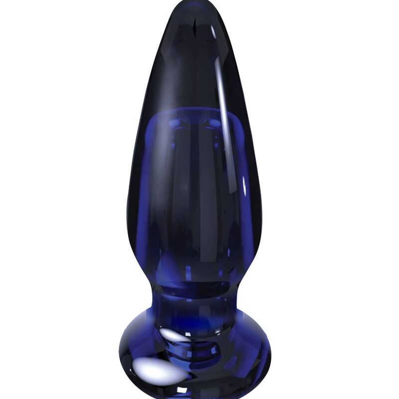 Toyjoy The Shining Vibrating Glas Buttplug — Blue glass