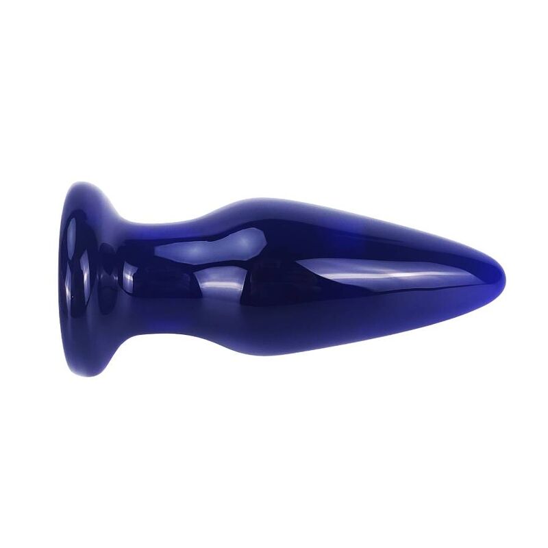 Toyjoy The Shining Vibrating Glas Buttplug — Blue glass