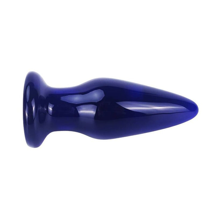 Toyjoy The Shining Vibrating Glas Buttplug — Blue glass
