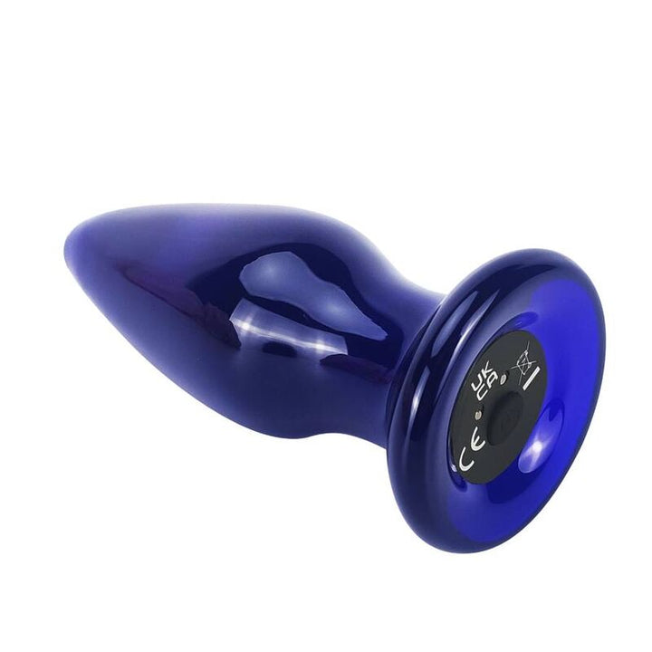 Toyjoy The Shining Vibrating Glas Buttplug — Blue glass
