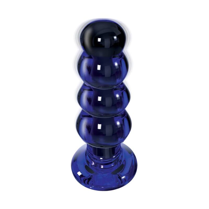 Toyjoy Buttocks The Radiant Glass Buttplug — Blue glass