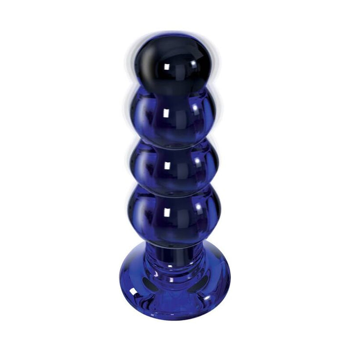 Toyjoy Buttocks The Radiant Glass Buttplug — Blue glass