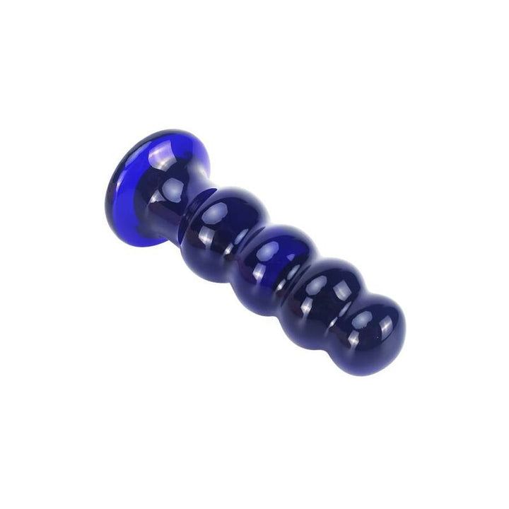 Toyjoy Buttocks The Radiant Glass Buttplug — Blue glass