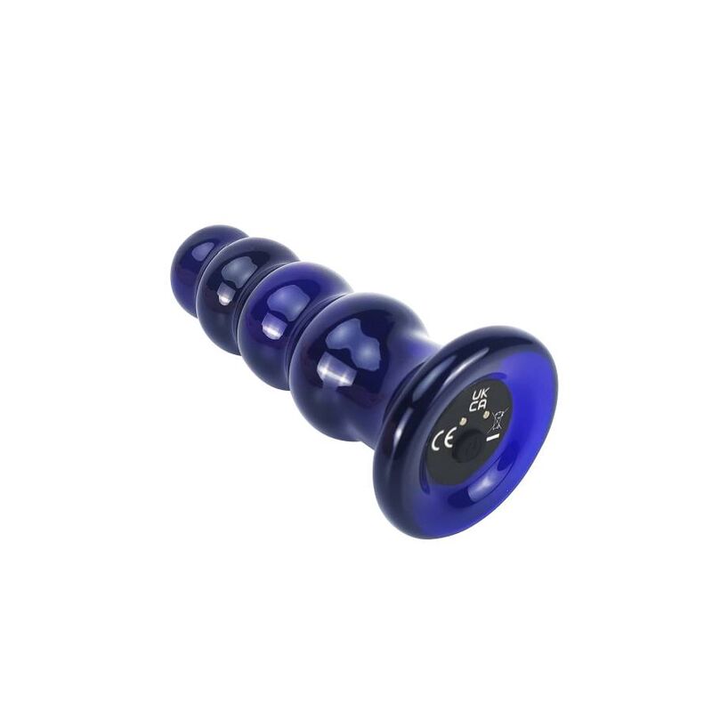 Toyjoy Buttocks The Radiant Glass Buttplug — Blue glass