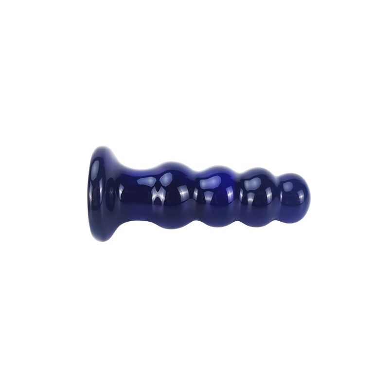 Toyjoy Buttocks The Radiant Glass Buttplug — Blue glass
