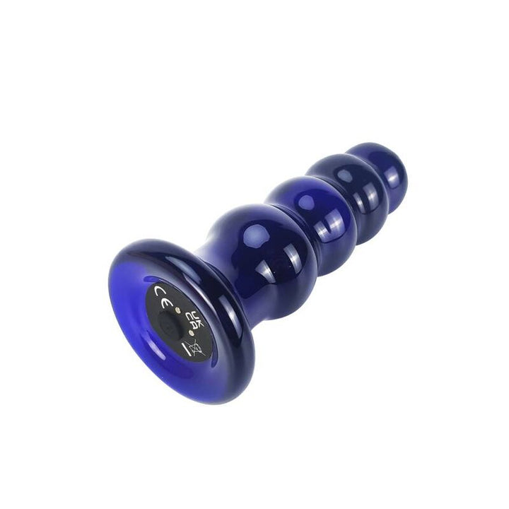 Toyjoy Buttocks The Radiant Glass Buttplug — Blue glass