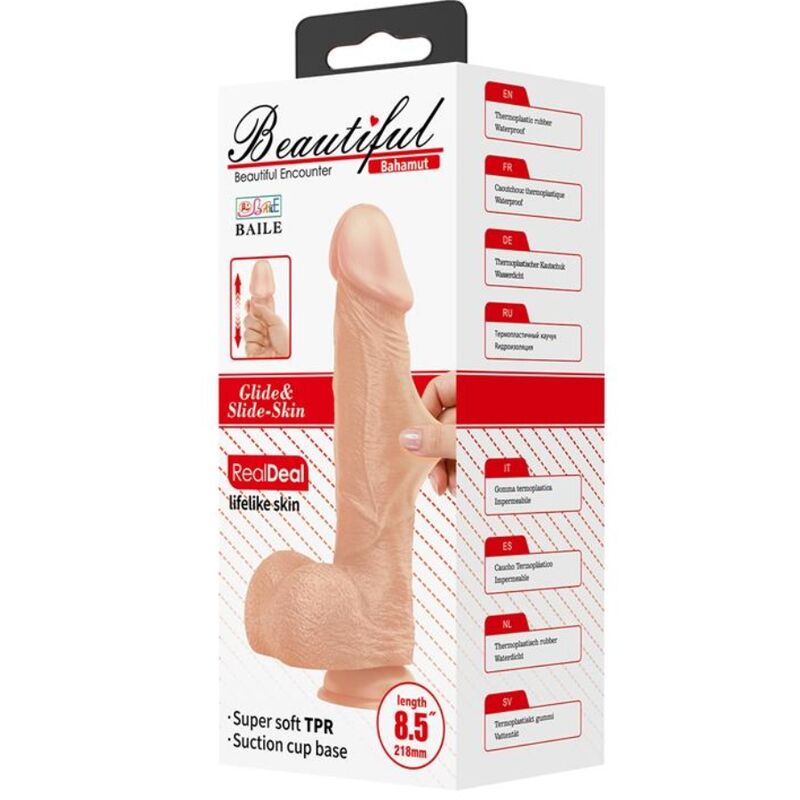 Baile Beautiful - Encounter Bahamut Flexible Realistic Dildo — Skin