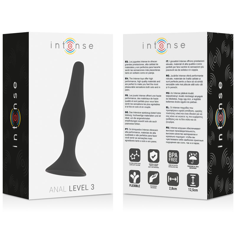 Intense Anal Level 3 12.5cm Black — Black