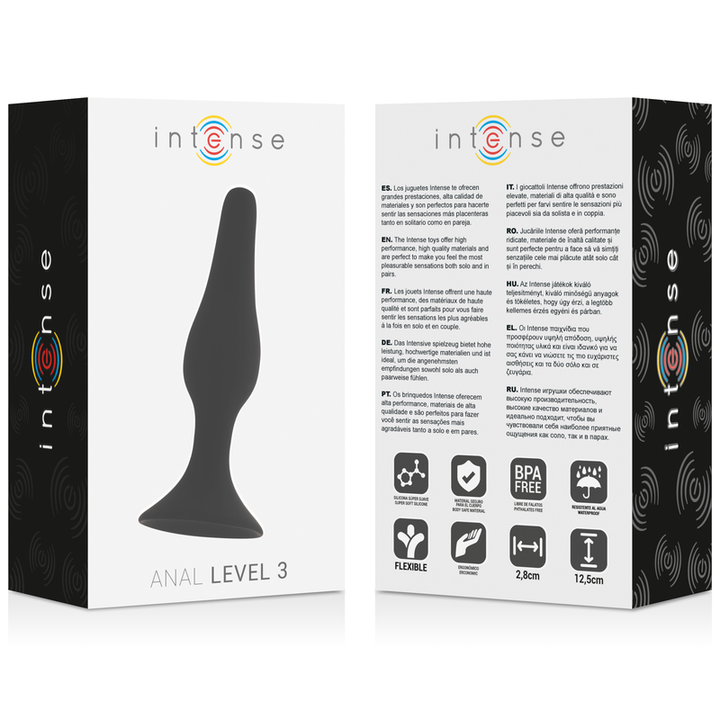 Intense Anal Level 3 12.5cm Black — Black