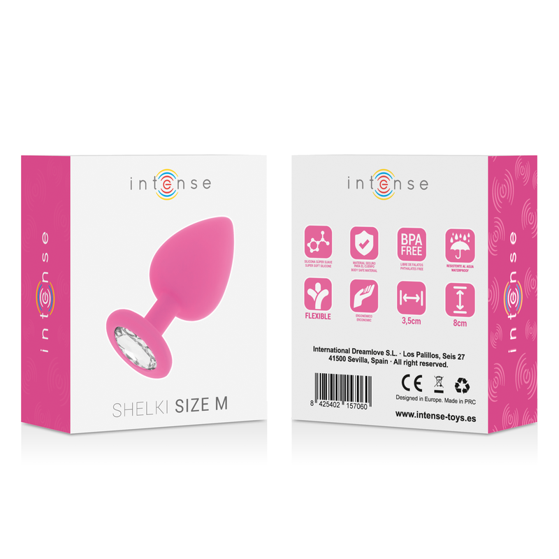 Intense Shelki M Anal Plug — Fuchsia silicone