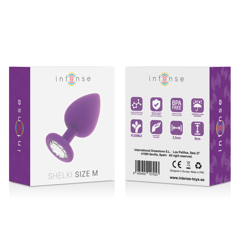 Intense Shelki M Anal Plug Lilac — Purple silicone