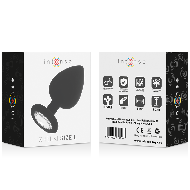 Intense Shelki L Anal Plug — Black silicone