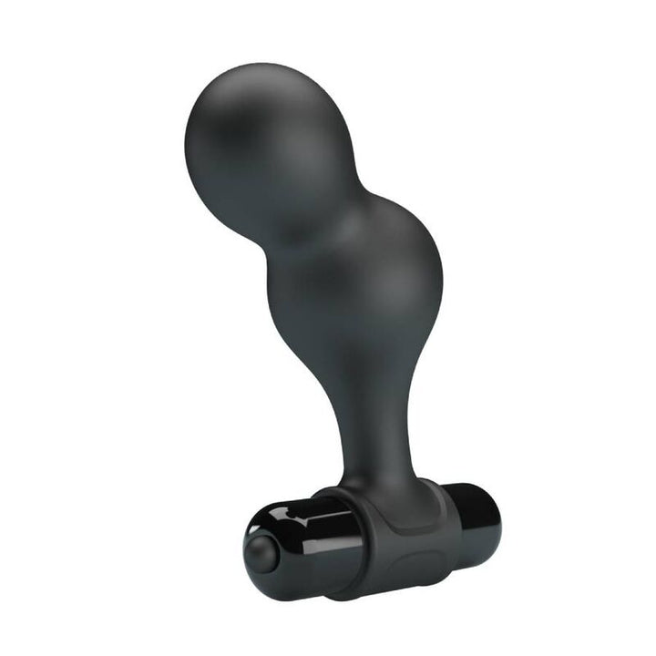 Mr Play Black Silicone Vibrator Anal Plug — black silicone