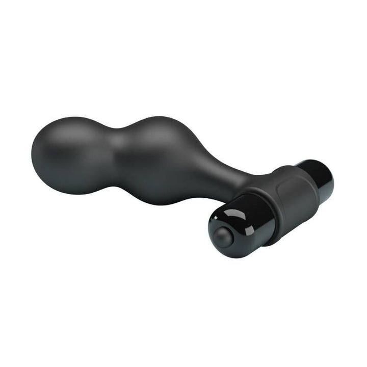 Mr Play Black Silicone Vibrator Anal Plug — black silicone