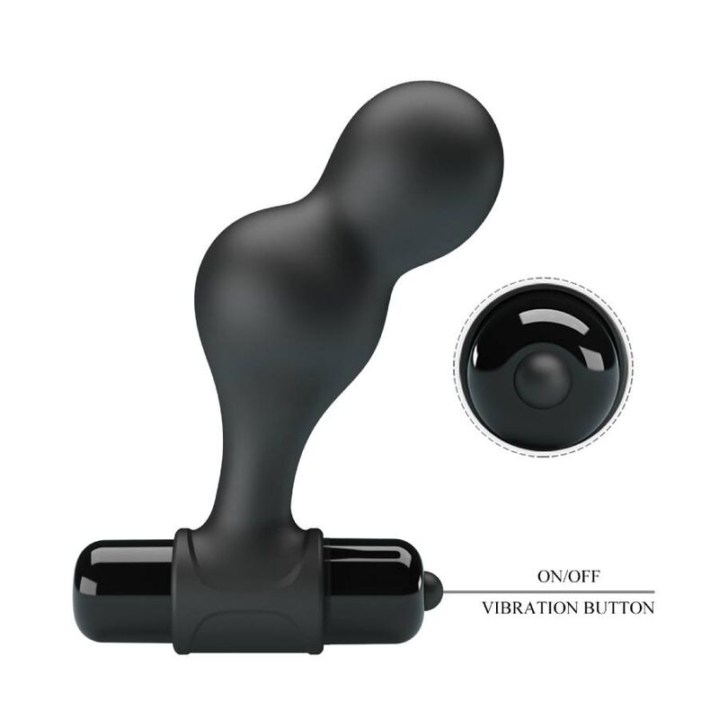 Mr Play Black Silicone Vibrator Anal Plug — black silicone