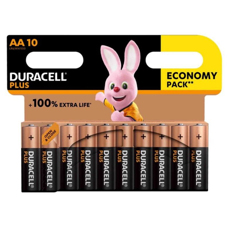 Duracell Plus Power 100 AA LR6 Alkaline-Batterien, 10er-Pack