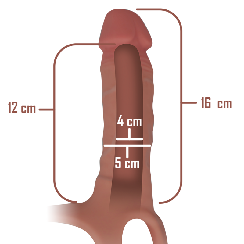Intense Hollow Harness - With Silicone Dildo 16 X 3.5 CM