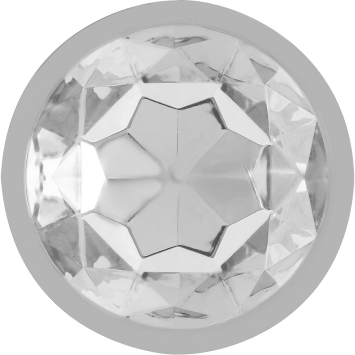 Intense Aluminum Metal Anal Plug With Silver Crystal Size M — Silver