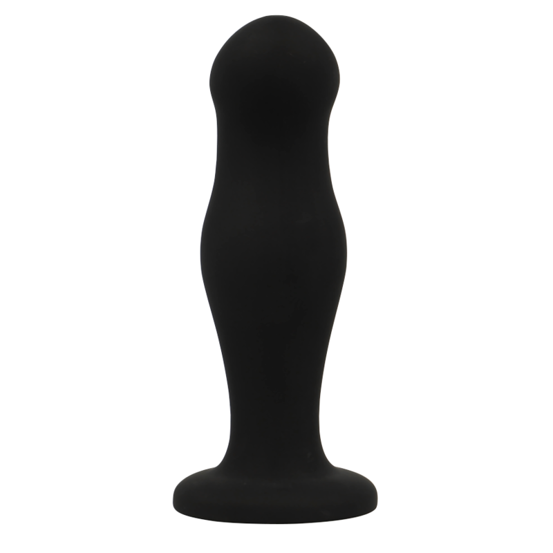 Black&amp;Silver Sean Anal Plug — Black silicone