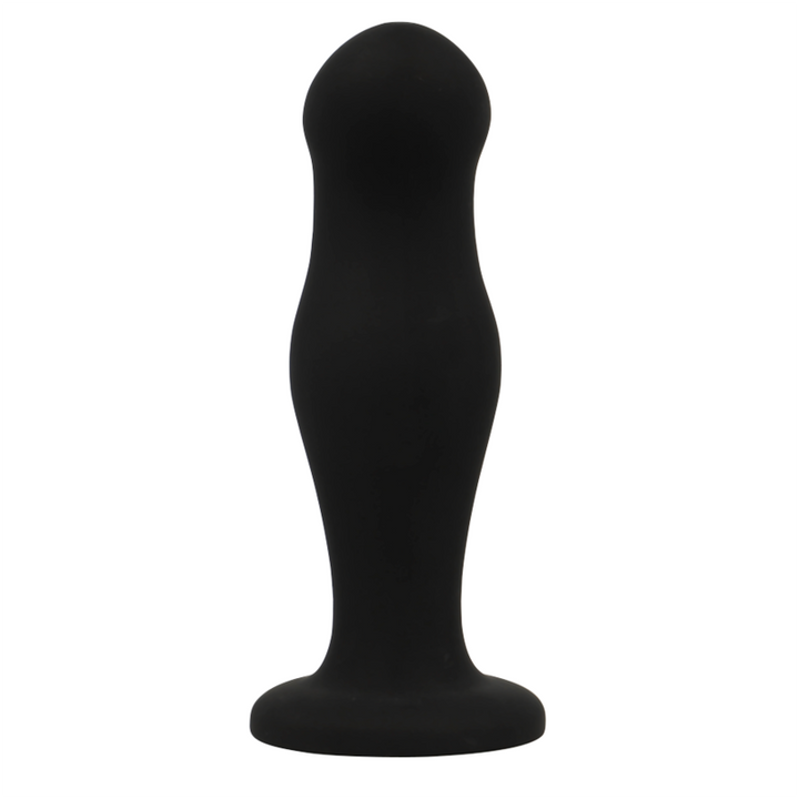 Black&amp;Silver Sean Anal Plug — Black silicone