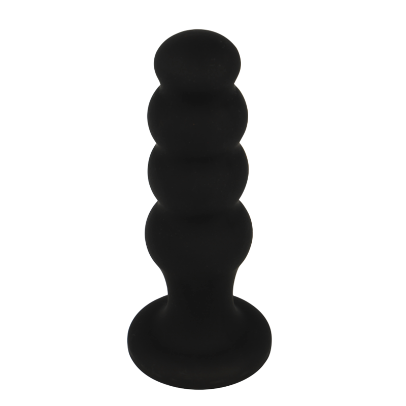 Black&amp;Silver Scott Anal Plug — Black silicone