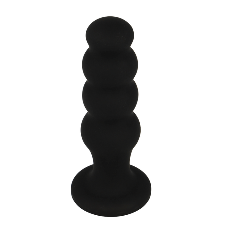 Black&amp;Silver Scott Anal Plug — Black silicone