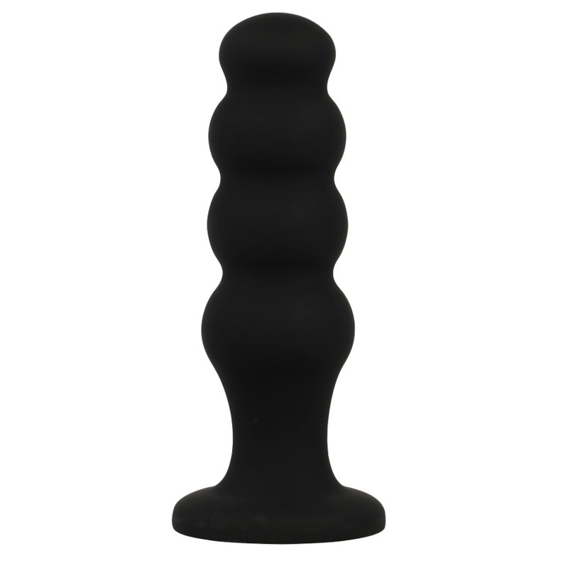 Black&amp;Silver Scott Anal Plug — Black silicone