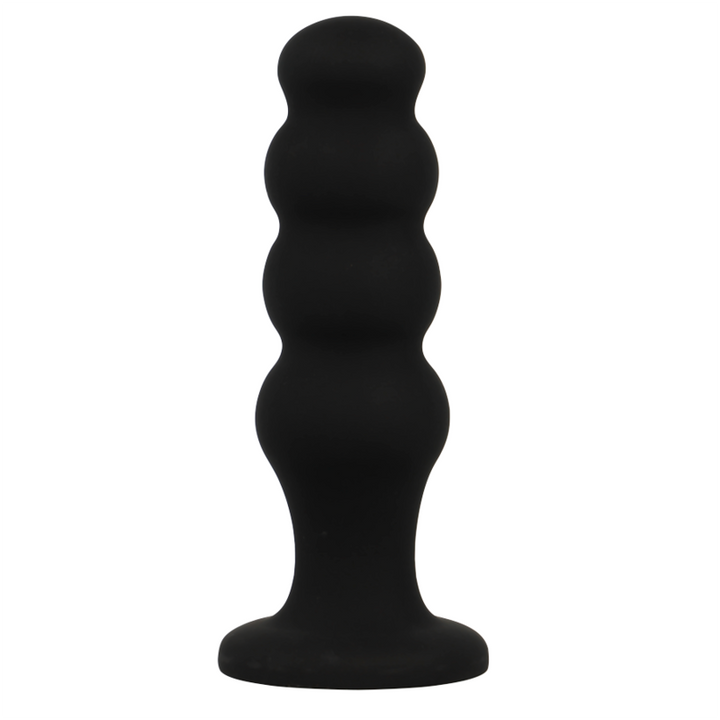 Black&amp;Silver Scott Anal Plug — Black silicone