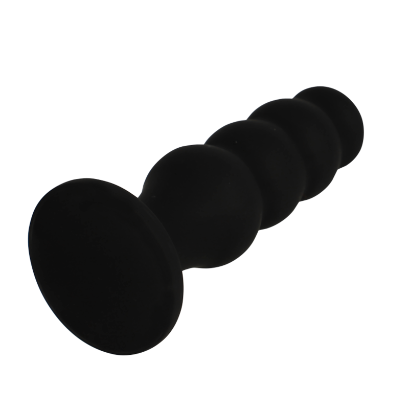 Black&amp;Silver Scott Anal Plug — Black silicone