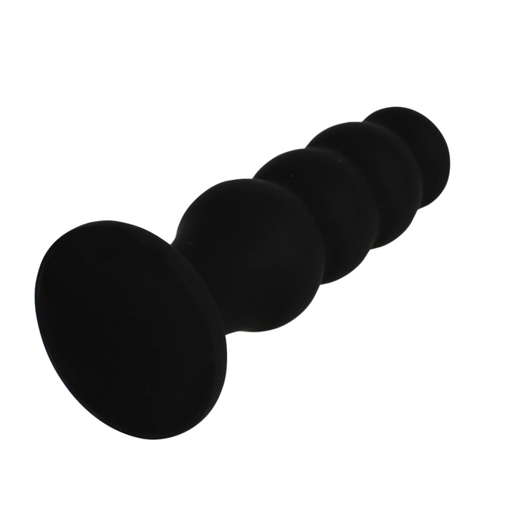 Black&amp;Silver Scott Anal Plug — Black silicone