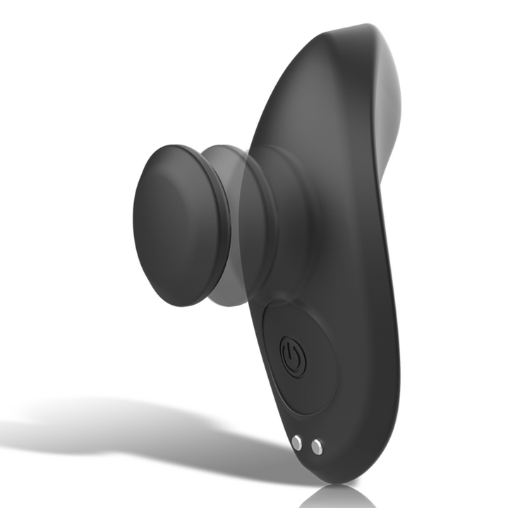 BLACK&amp;SILVER - PRESTON RECHARGEABLE SILICONE VIBRATOR PANTIE BLACK