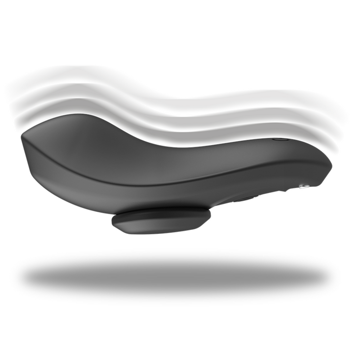 BLACK&amp;SILVER - PRESTON RECHARGEABLE SILICONE VIBRATOR PANTIE BLACK