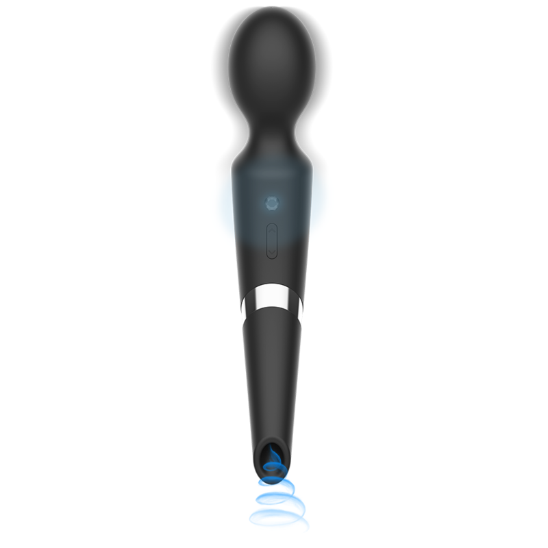 BLACK&amp;SILVER - BECK WAND AND SUCTION CUP 2 IN 1 SILICONE