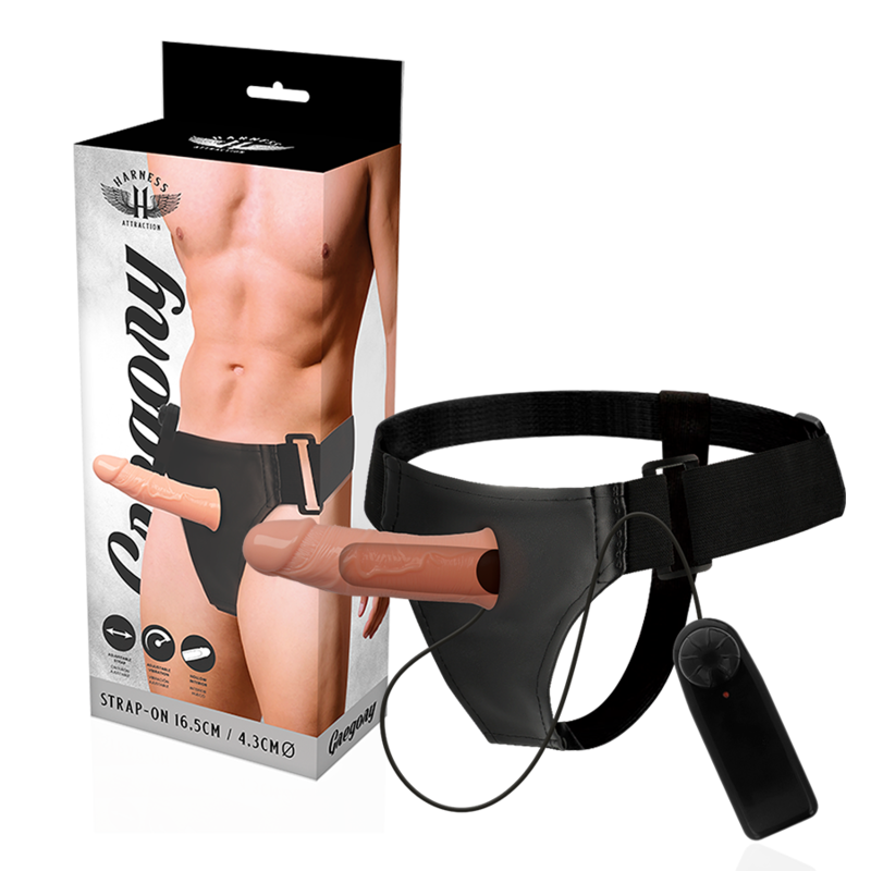 Harness Attraction - Gregory Hollow Rnes With Vibrator 16.5 CM