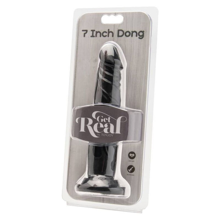 Get Real Dong 18 CM Black — Black PVC