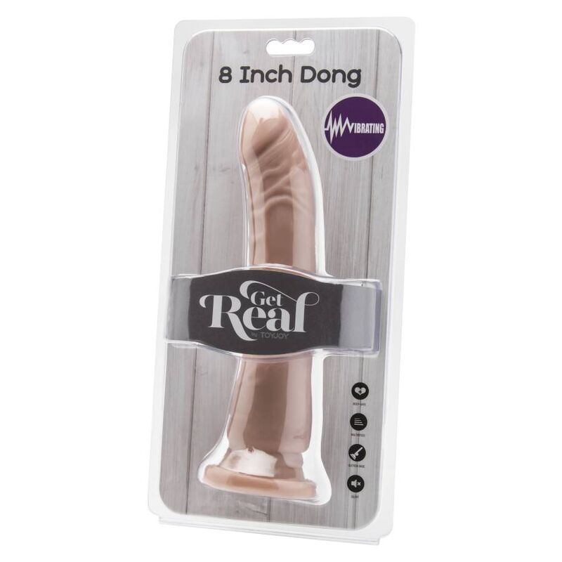 Get Real Dong 20,5 CM Vibrating Skin — Skin PVC