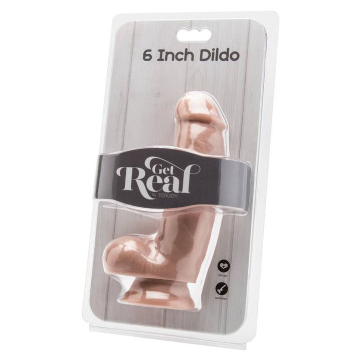 Get Real - Dildo 12 CM With Balls Skin — Skin PVC