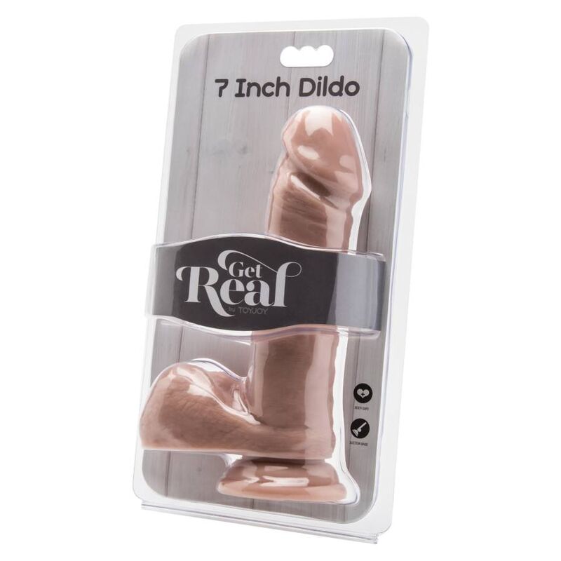 Get Real - Dildo 18 CM With Balls Skin — Skin PVC
