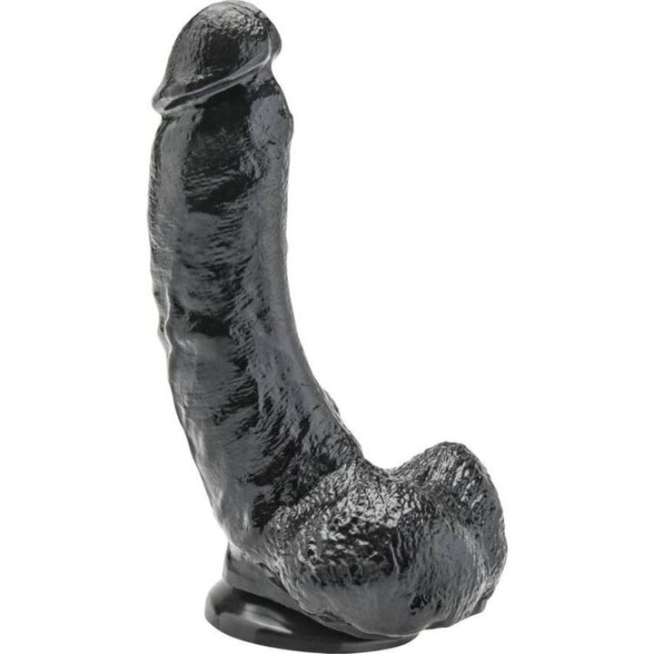 Get Real - Dildo 20,5 CM With Balls Black — Black PVC