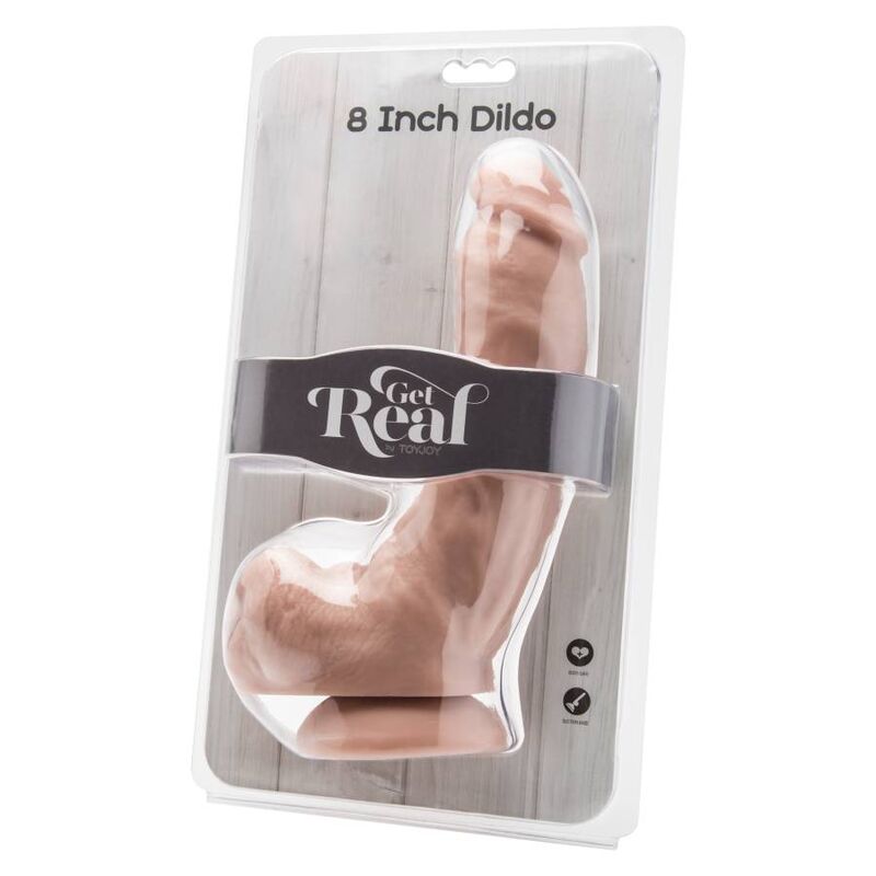 Get Real Dildo 20,5 CM With Balls Skin — Skin PVC