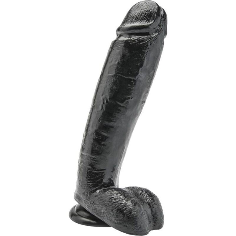 Get Real - Dildo 25,5 cm mit Hoden schwarz