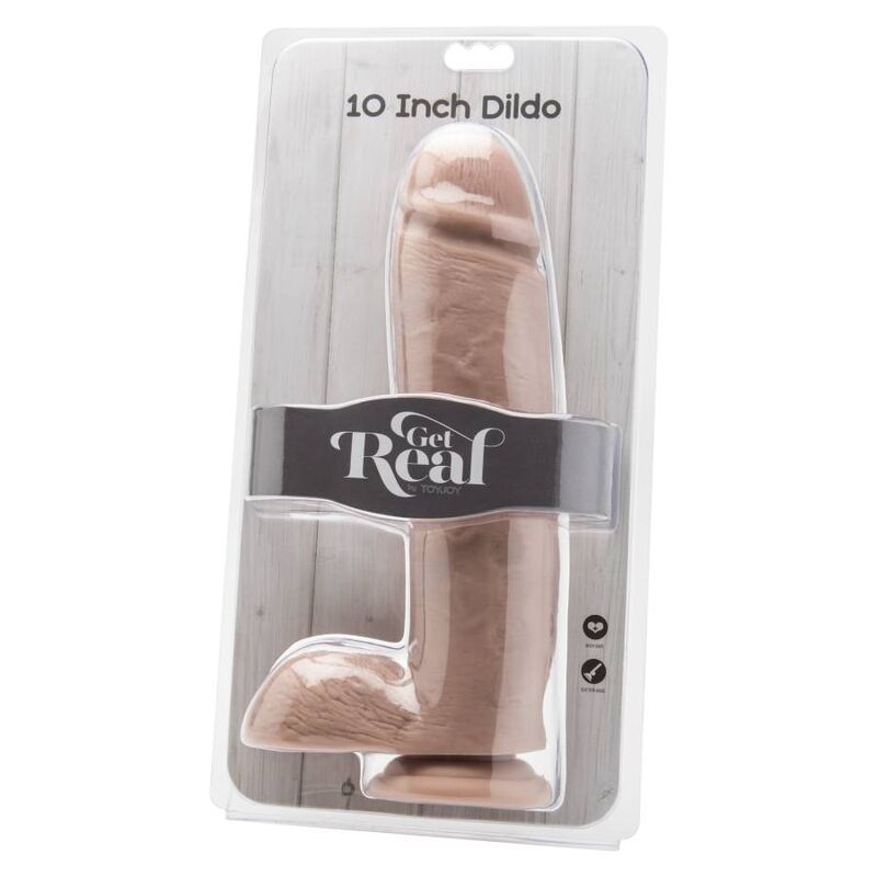 Get Real Dildo 25,5 CM With Balls Skin — Skin PVC