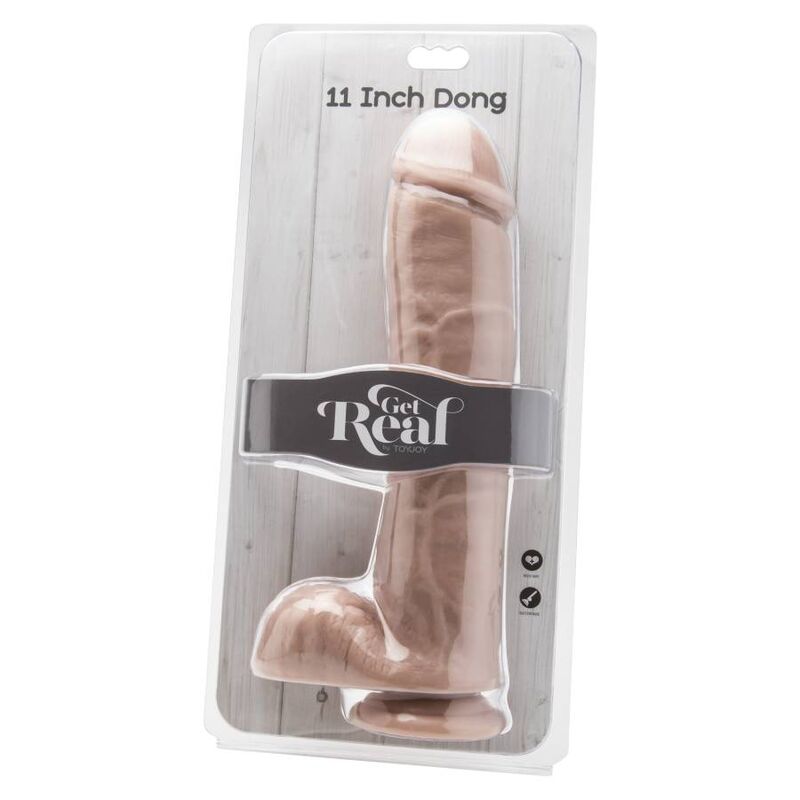 Get Real Dildo 28 CM With Balls Skin — Skin PVC
