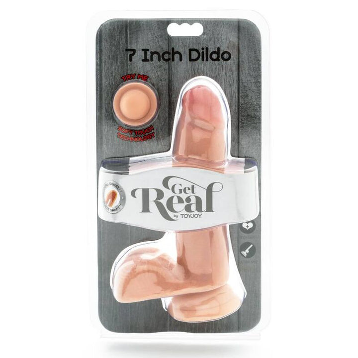 Get Real Dual Density Dildo 12 CM Balls Skin — Skin TPE