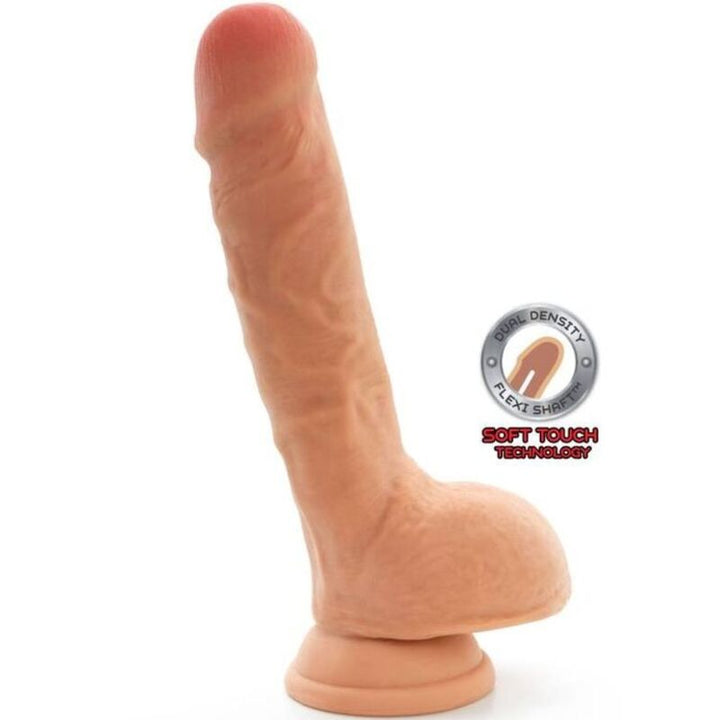 Get Real Dual Density Dildo 25,5 CM Balls Skin — Skin TPE