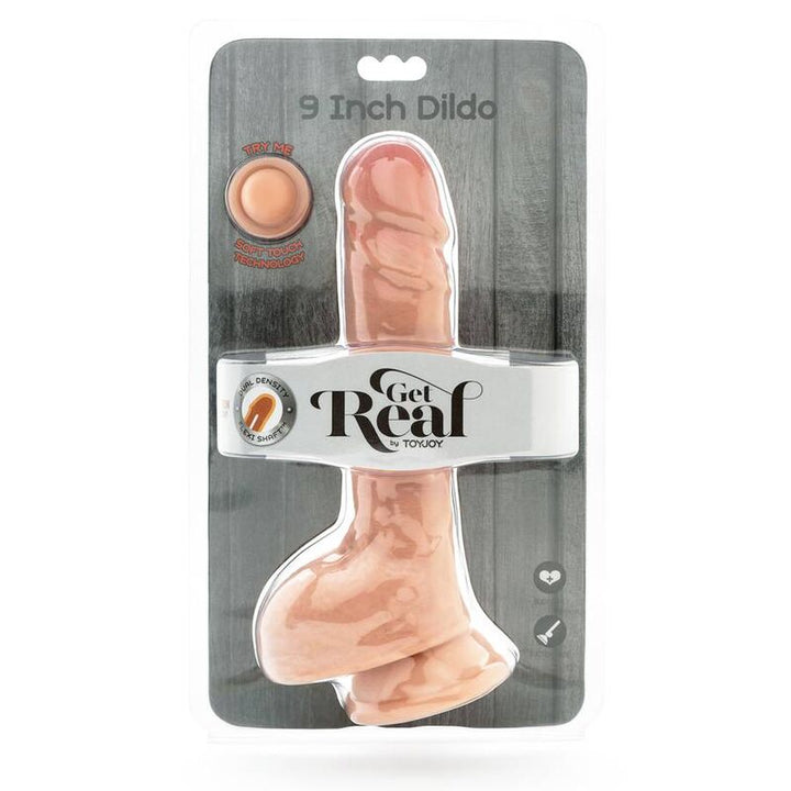 Get Real Dual Density Dildo 25,5 CM Balls Skin — Skin TPE