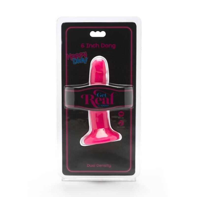 Get Real Happy Dicks Dong 12 CM Pink — Pink PVC