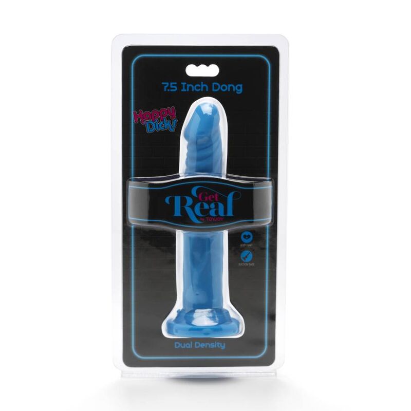 Get Real Happy Dicks Dong 19 CM Blue — Blue PVC